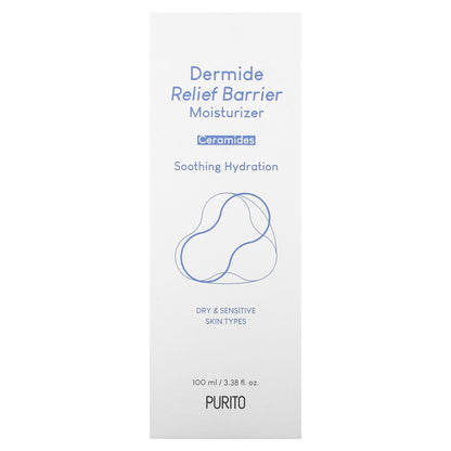 Purito, Dermide Relief Barrier Moisturizer, For Dry & Sensitive Skin, 3.38 fl oz (100 ml)