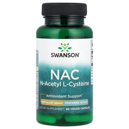 Swanson, NAC, 600 mg, 60 Veggie Capsules