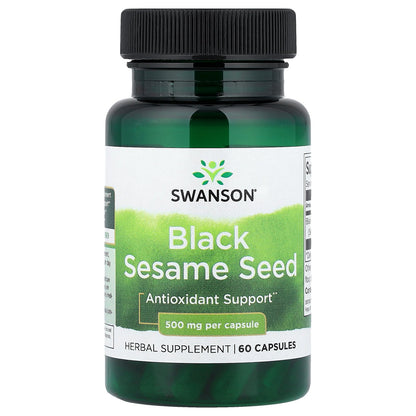 Swanson, Black Sesame Seed, 500 mg, 60 Capsules