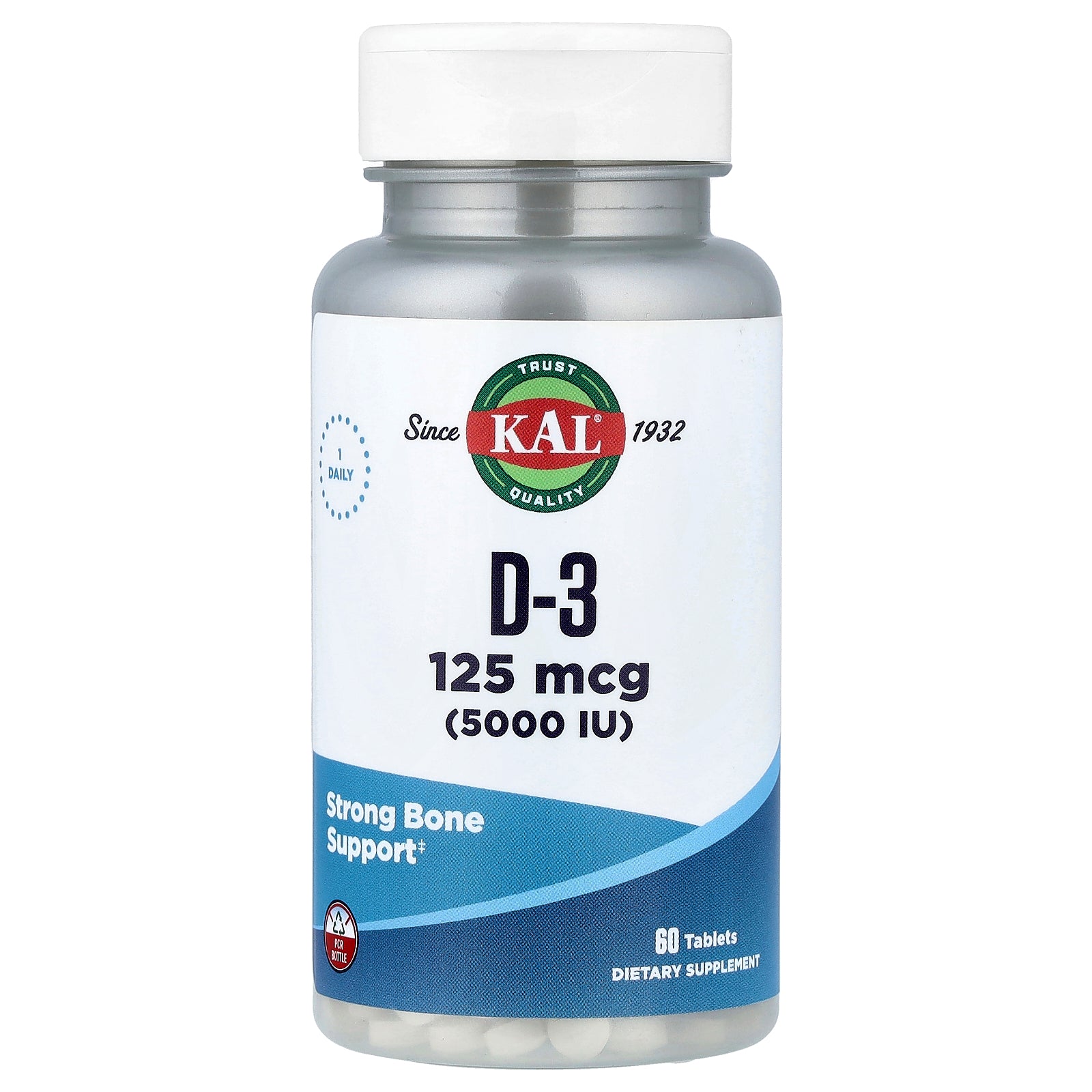 KAL, D-3 , 125 mcg (5,000 IU), 60 Tablets