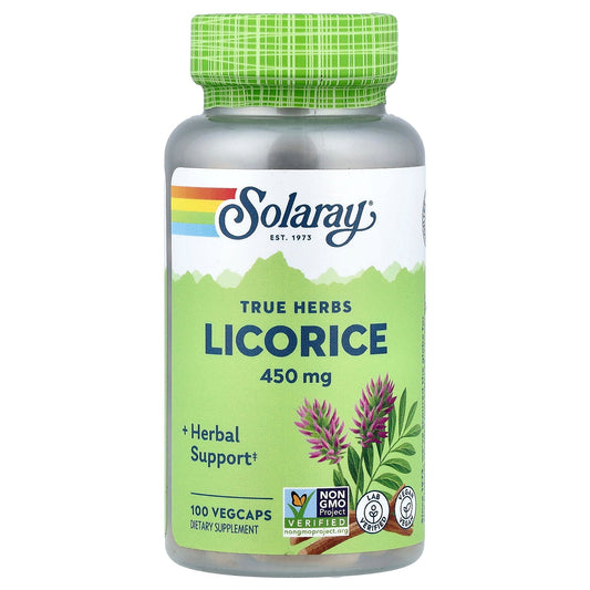 Solaray, Licorice, 450 mg, 100 VegCaps