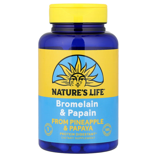 Nature's Life, Bromelain & Papain, 100 Capsules