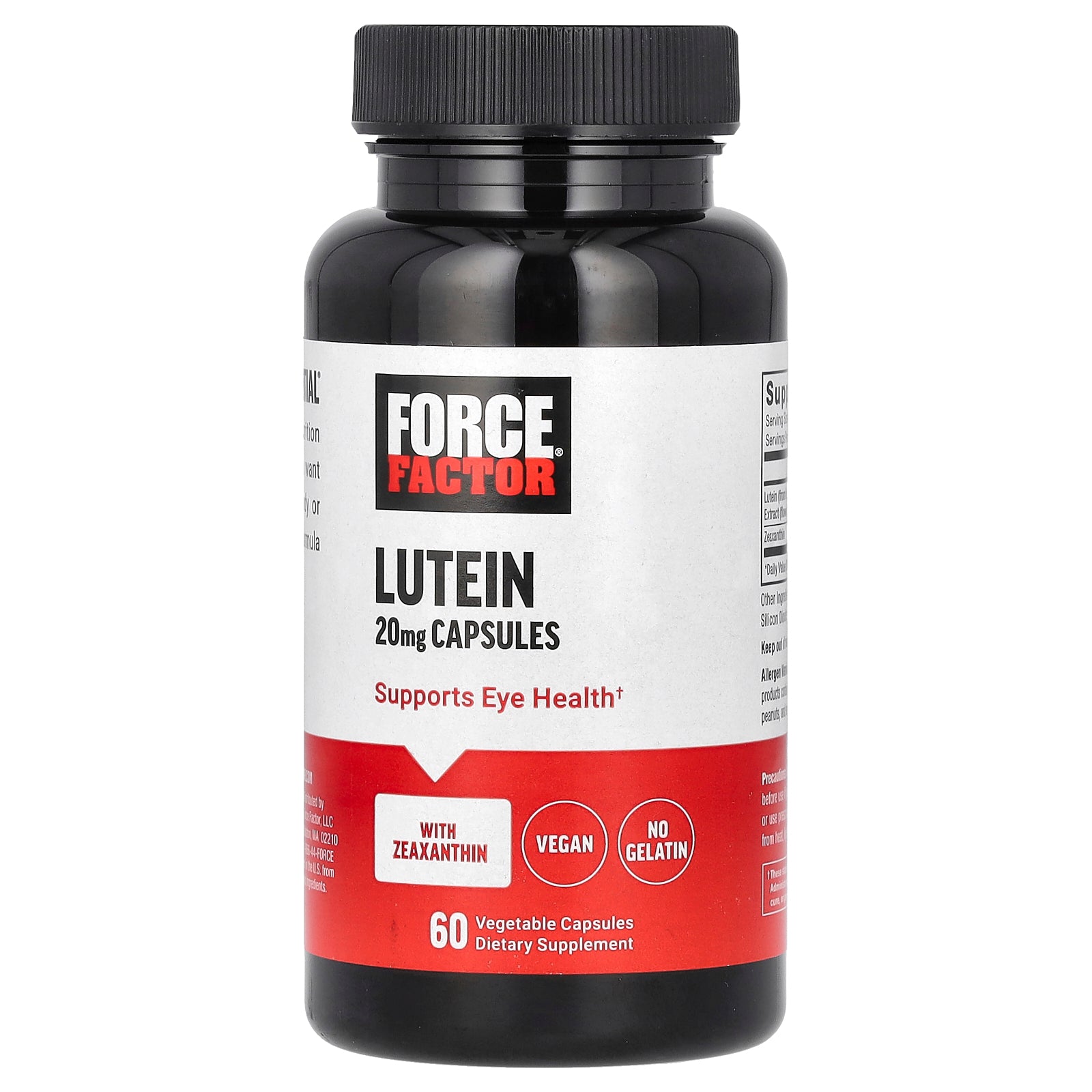 Force Factor, Lutein, 20 mg, 60 Vegetable Capsules