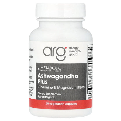 Metabolic Maintenance, Ashwagandha Plus, L-Theanine & Magnesium Blend, 60 Vegetarian Capsules