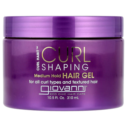 Giovanni, Curl Habit™, Curl Shaping Hair Gel, Medium Hold, For All Curl Types and Textured Hair, 10.5 fl oz (310 ml)