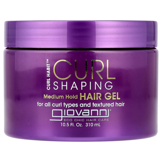 Giovanni, Curl Habit™, Curl Shaping Hair Gel, Medium Hold, For All Curl Types and Textured Hair, 10.5 fl oz (310 ml)