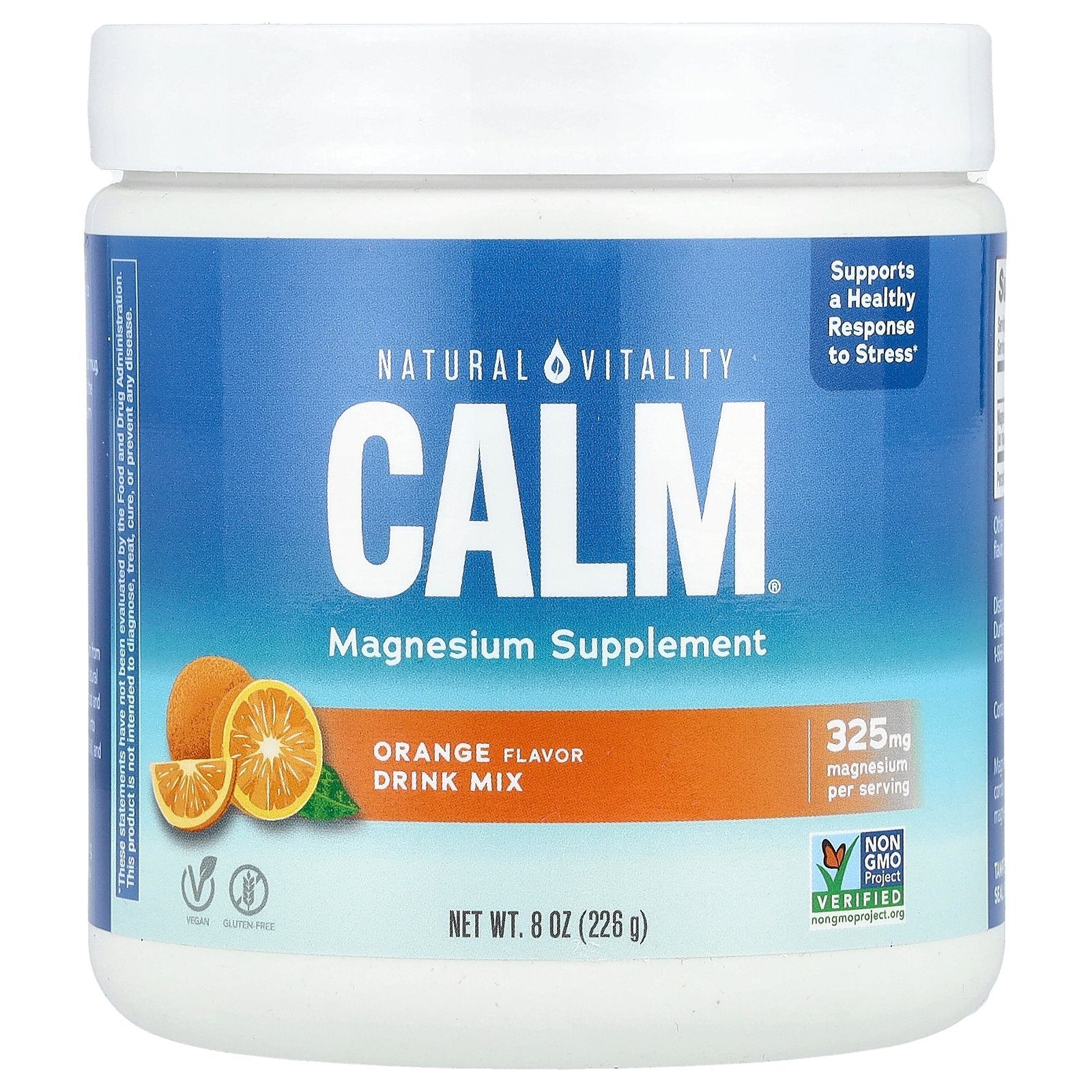 Natural Vitality, CALM®, Magnesium Supplement Drink Mix, Orange, 8 oz (226 g)