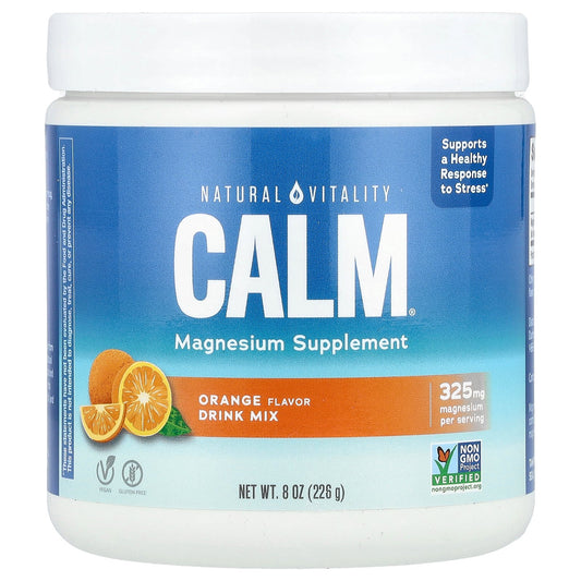 Natural Vitality, CALM®, Magnesium Supplement Drink Mix, Orange, 8 oz (226 g)