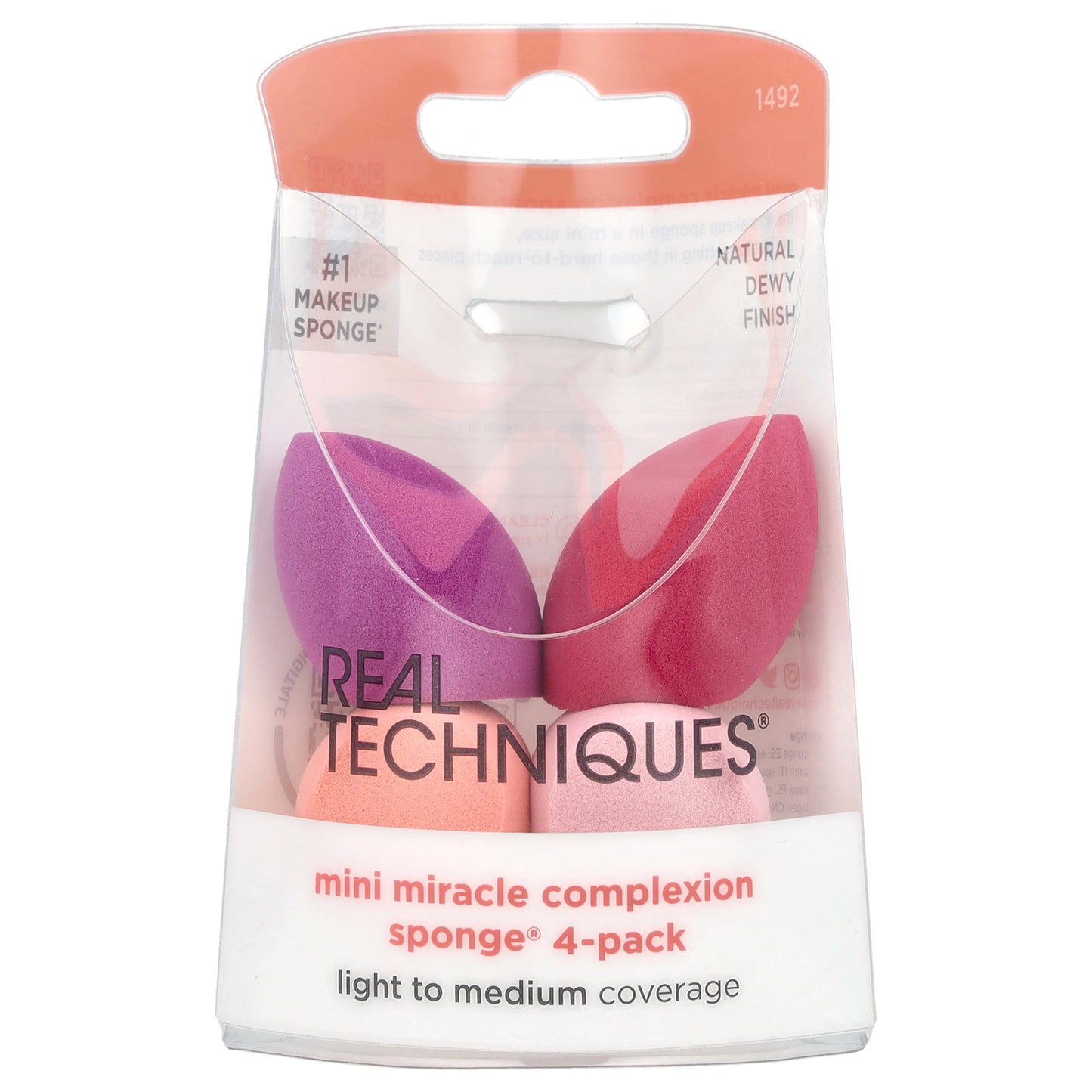 Real Techniques, Mini Miracle Complexion Sponge®, 4 Sponges