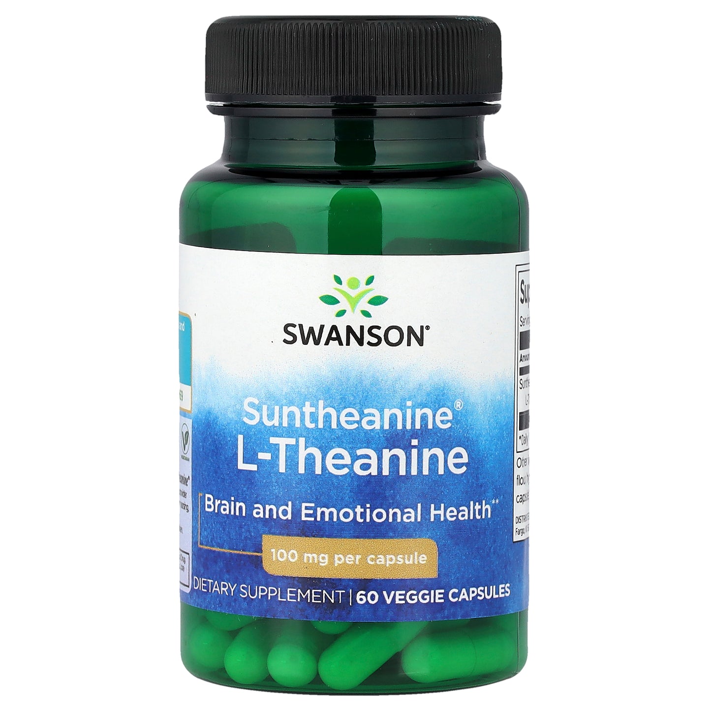 Swanson, Suntheanine® L-Theanine, 100 mg, 60 Veggie Capsules
