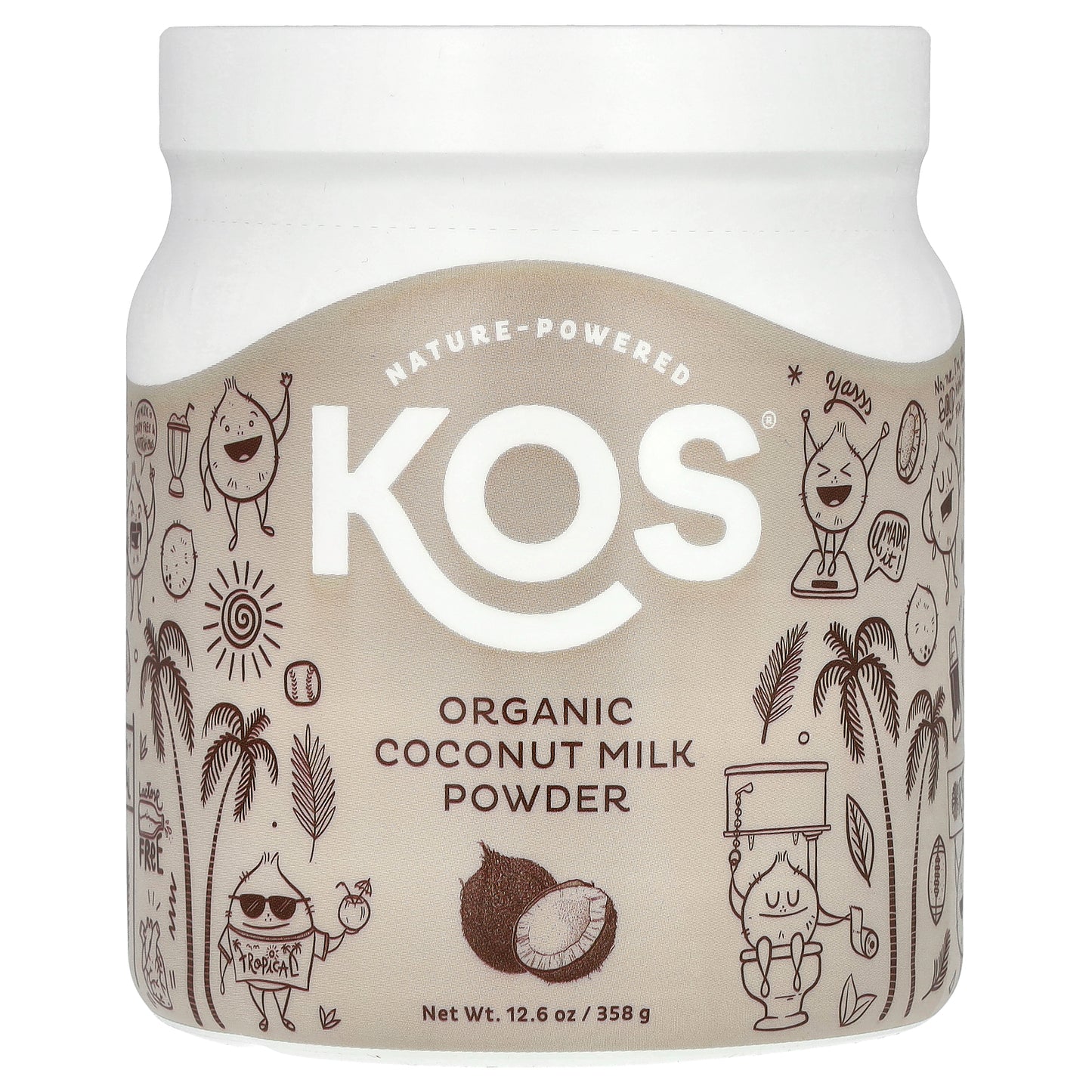 KOS, Organic Coconut Milk Powder, 12.6 oz (358 g)