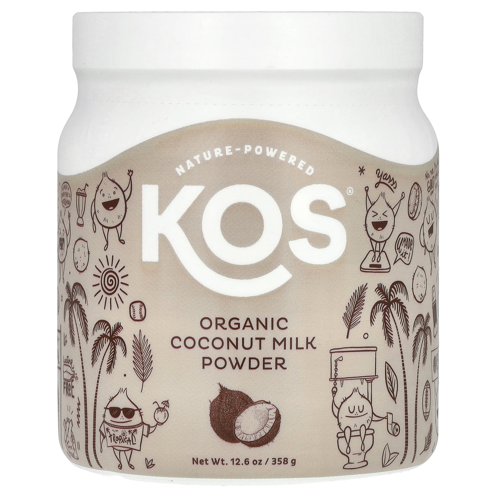 KOS, Organic Coconut Milk Powder, 12.6 oz (358 g)