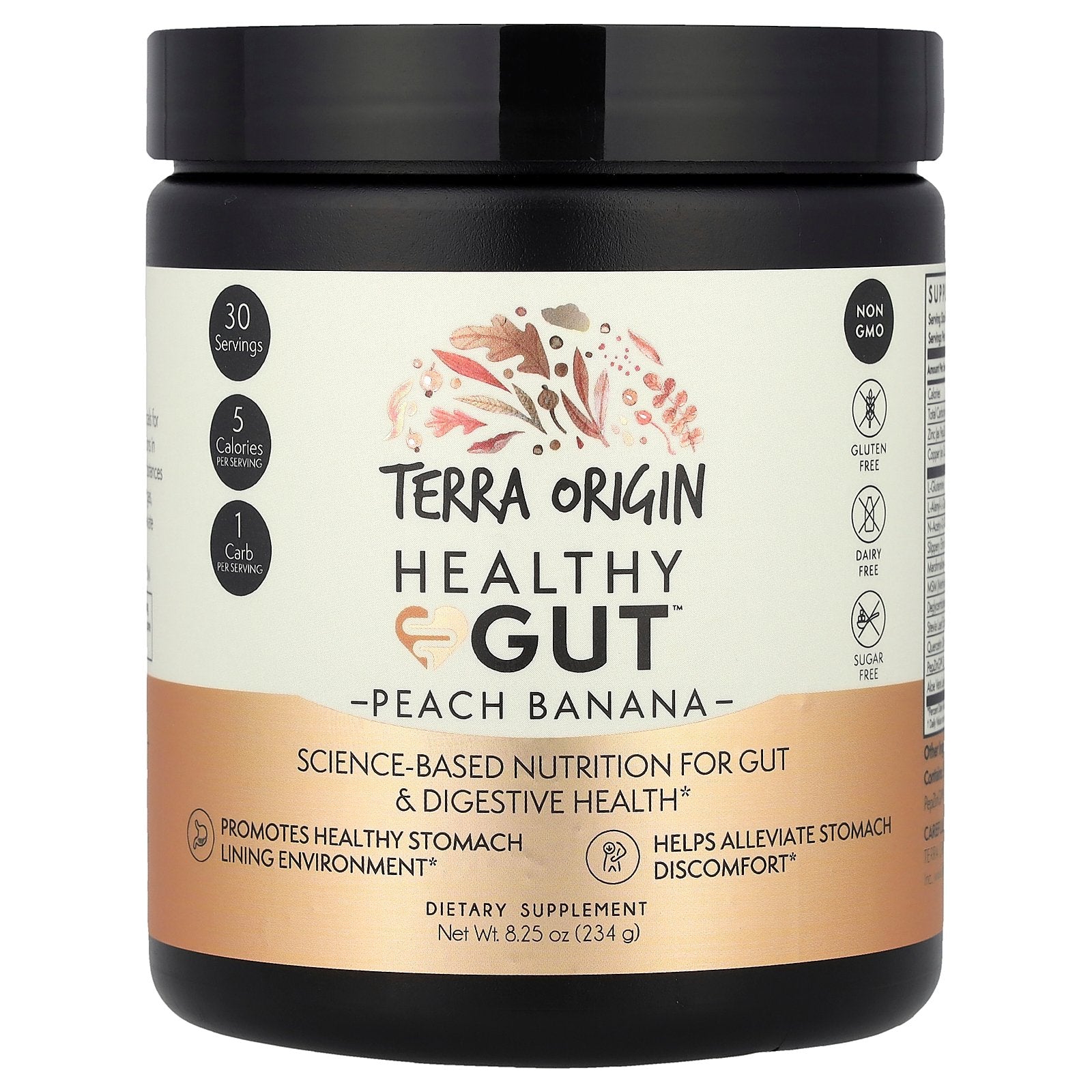 Terra Origin, Healthy Gut™, Peach Banana, 8.25 oz (234 g)