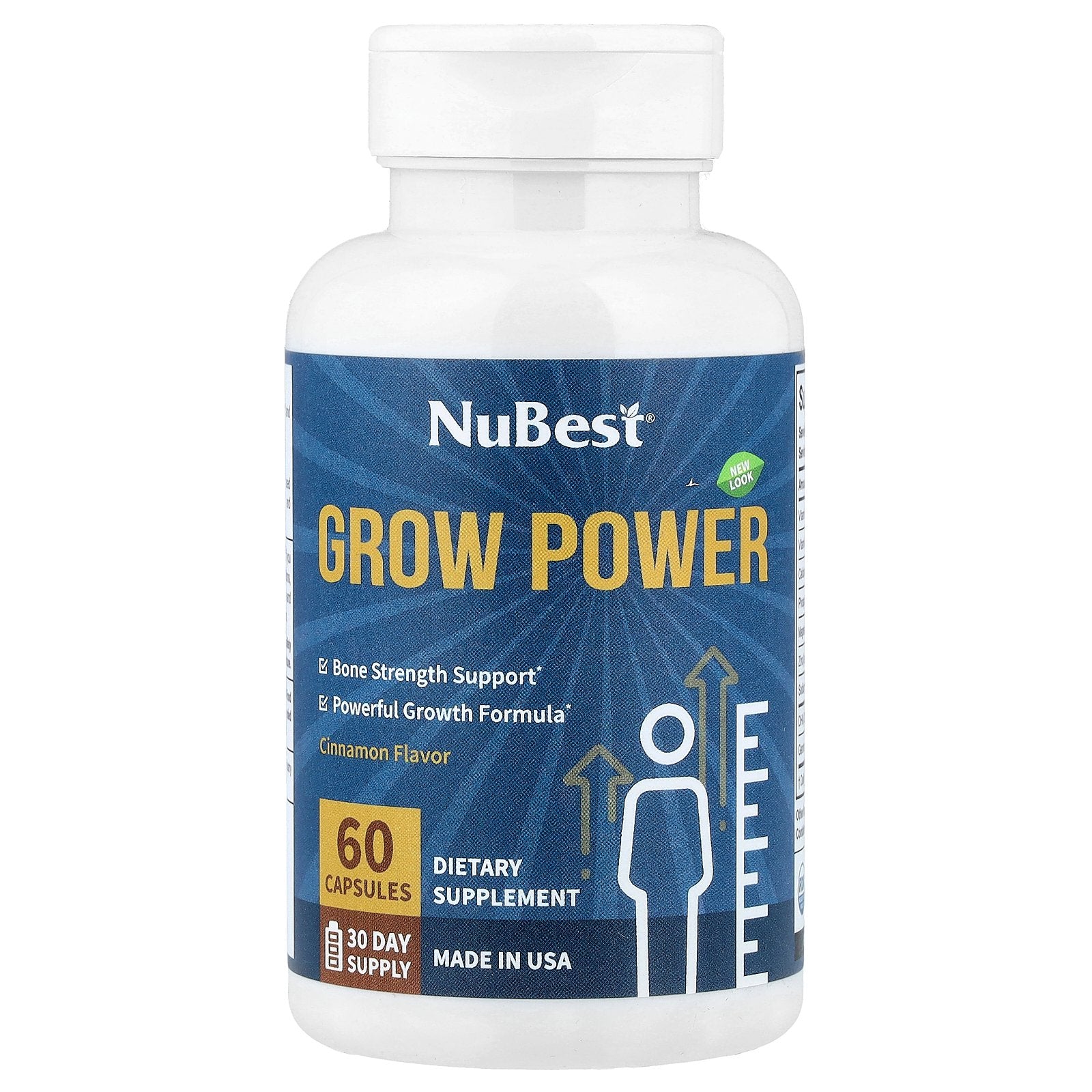 NuBest, Grow Power, Cinnamon, 60 Capsules
