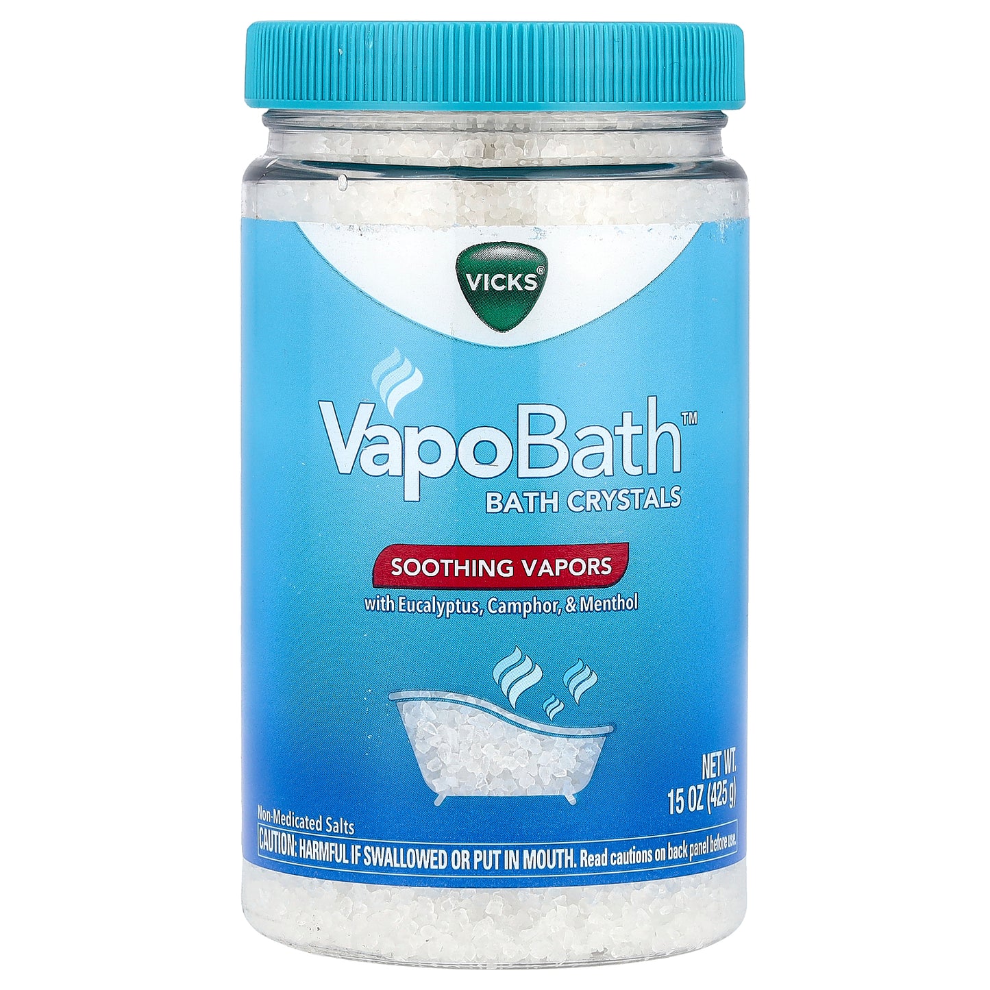 Vicks, VapoBath™, Bath Crystals, Soothing Vapors, 15 oz (425 g)