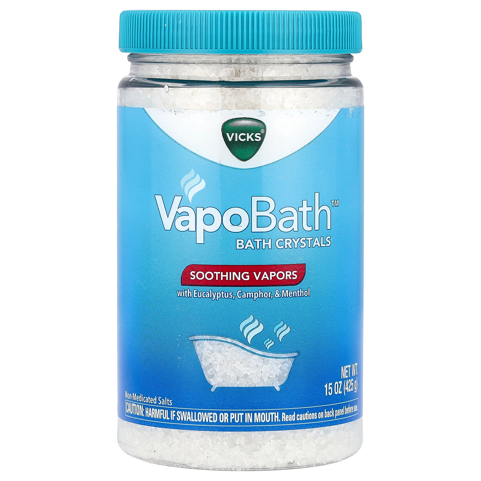 Vicks, VapoBath™, Bath Crystals, Soothing Vapors, 15 oz (425 g)