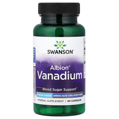 Swanson, Albion® Vanadium, 5 mg, 60 Capsules