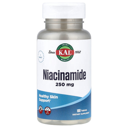 KAL, Niacinamide, 250 mg, 100 Tablets