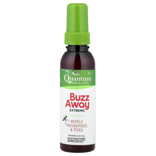 Quantum Health, Buzz Away Extreme®, Repels Mosquitoes & Ticks, 2 fl oz (59 ml)
