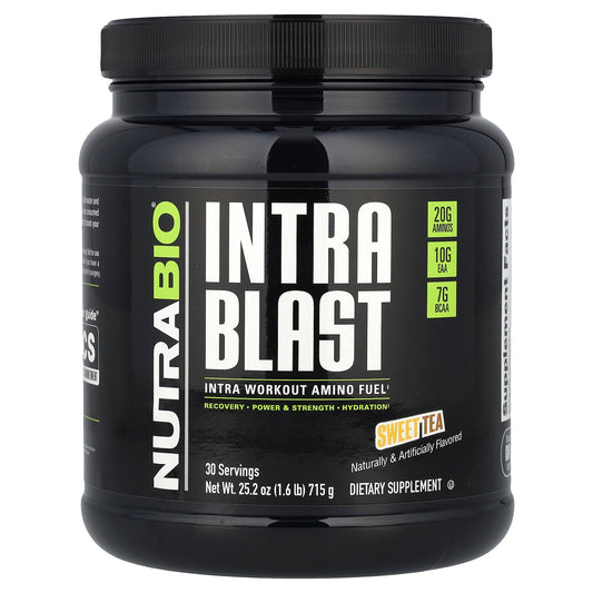 NutraBio, Intra Blast, Intra Workout Amino Fuel, Sweet Tea, 1.6 lb (715 g)