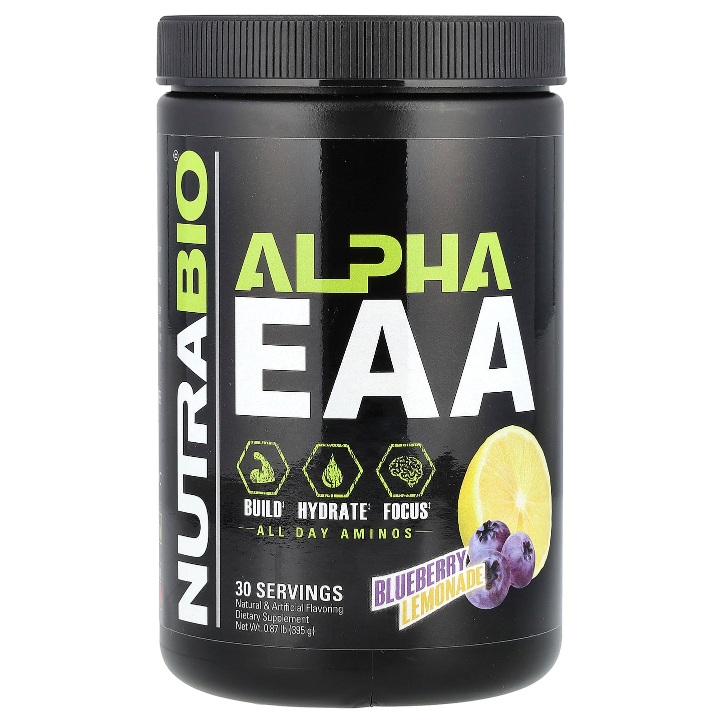 NutraBio, Alpha EAA, Blueberry Lemonade, 0.87 lb (395 g)