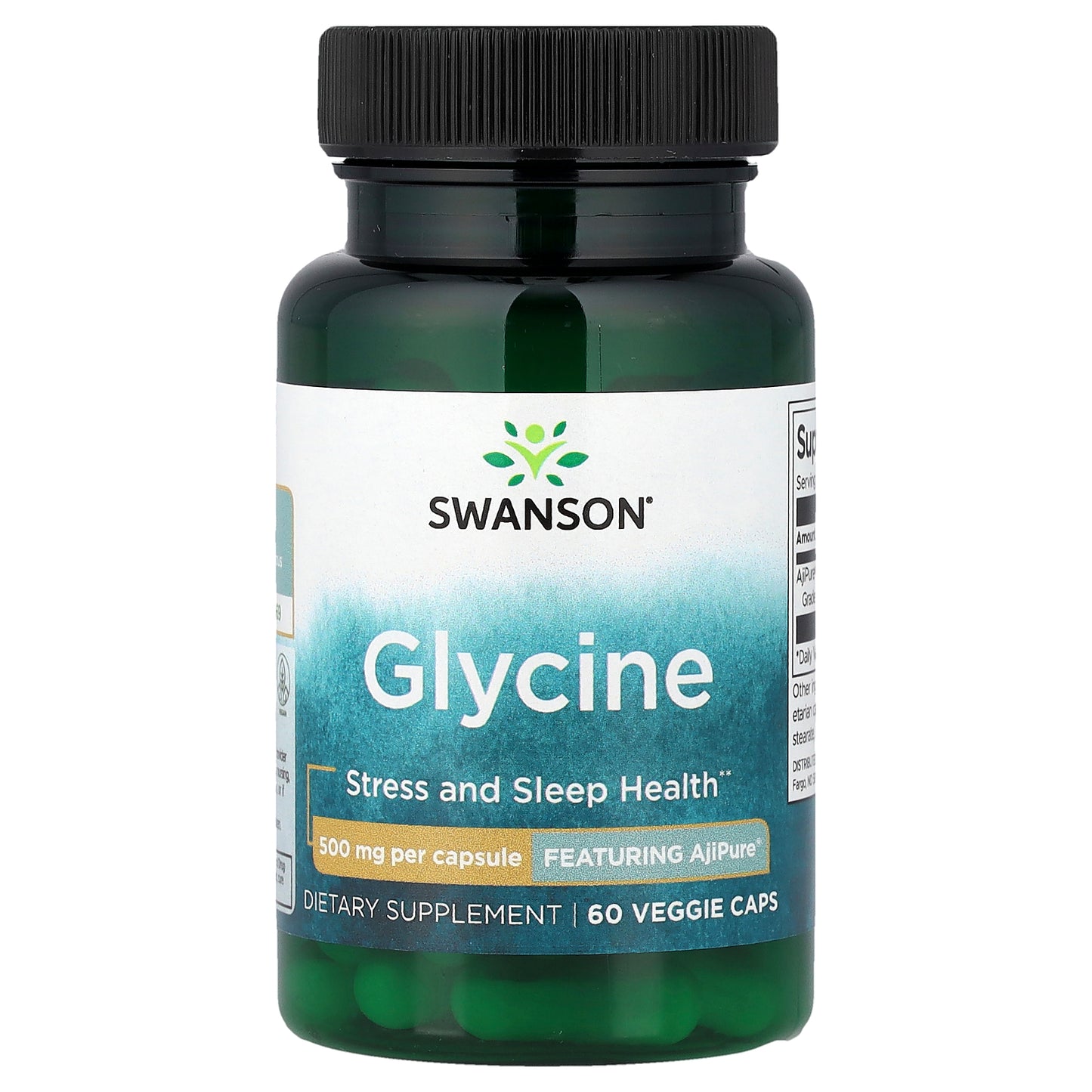 Swanson, Glycine, 500 mg, 60 Veggie Caps