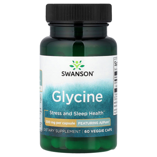 Swanson, Glycine, 500 mg, 60 Veggie Caps