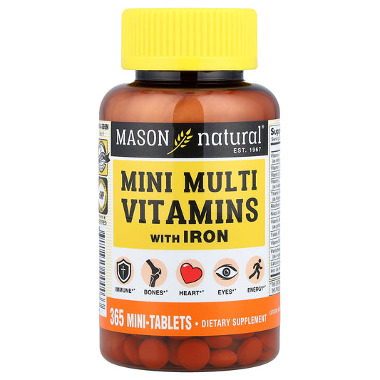 Mason Natural, Mini Multi Vitamins with Iron, 365 Mini Tablets