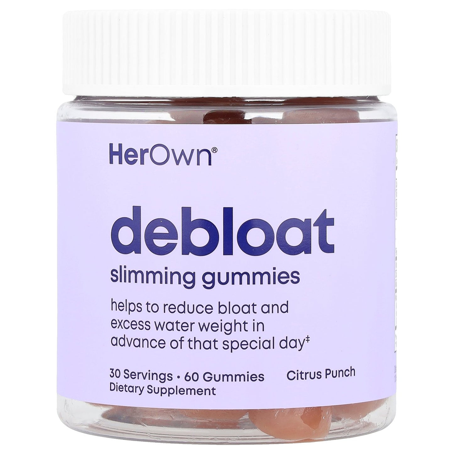 Her Own, Debloat Slimming Gummies, Citrus Punch, 60 Gummies