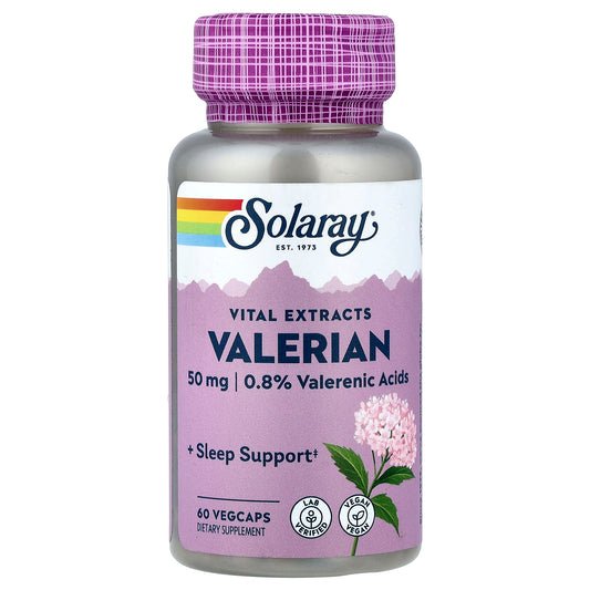 Solaray, Vital Extracts, Valerian, 60 VegCaps