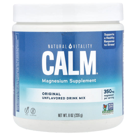 Natural Vitality, CALM®, Magnesium Supplement Drink Mix, Original (Unflavored), 8 oz (226 g)