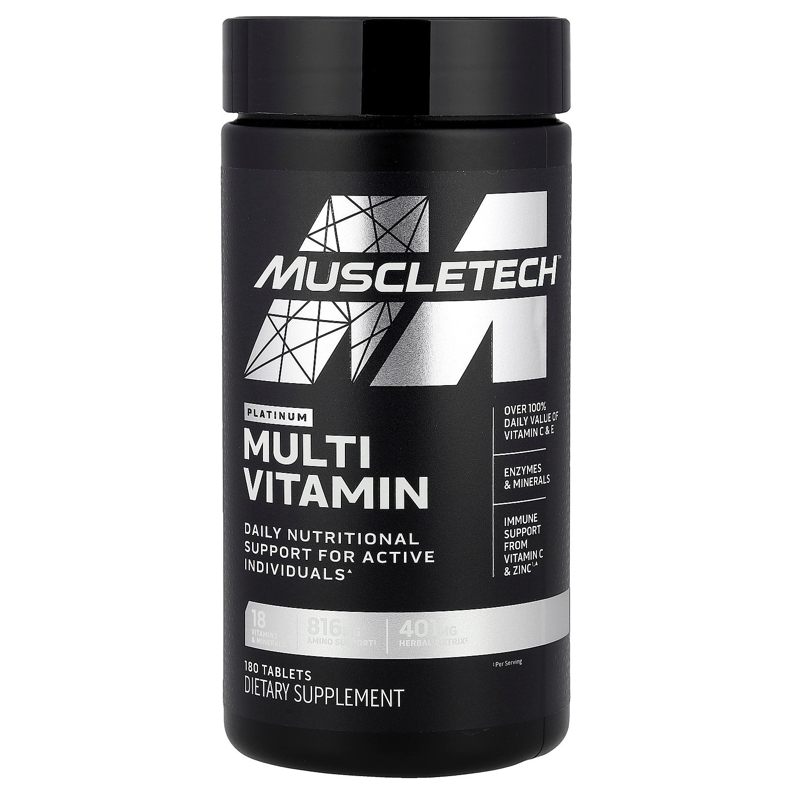 MuscleTech, Platinum Multi Vitamin, 180 Tablets