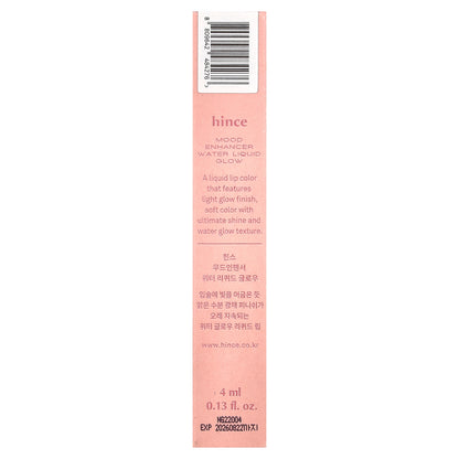 Hince, Mood Enhancer Water Liquid Glow, W011 Blushed, 0.13 fl oz (4 ml)