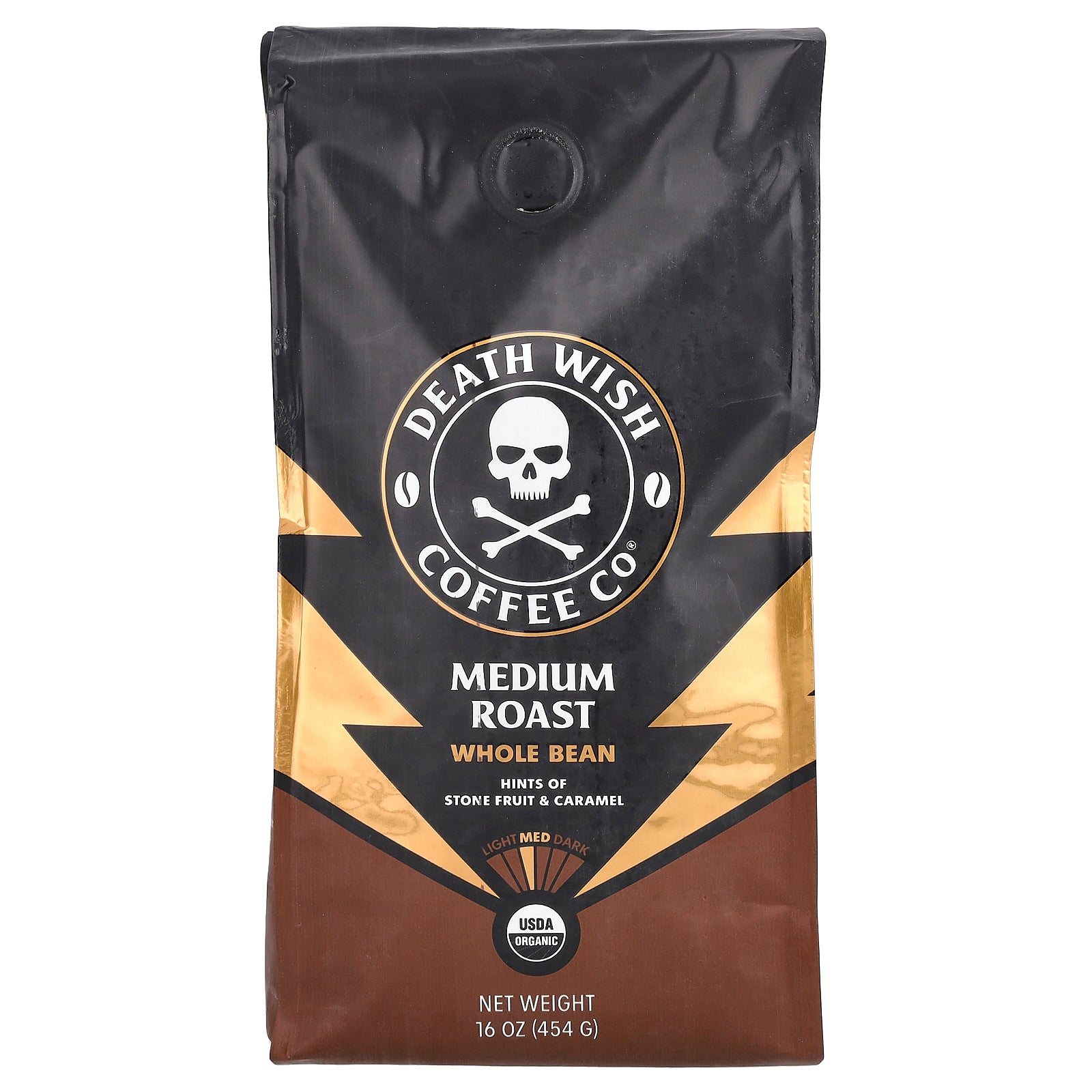 Death Wish Coffee, Whole Bean, Medium Roast, 16 oz  (454 g)