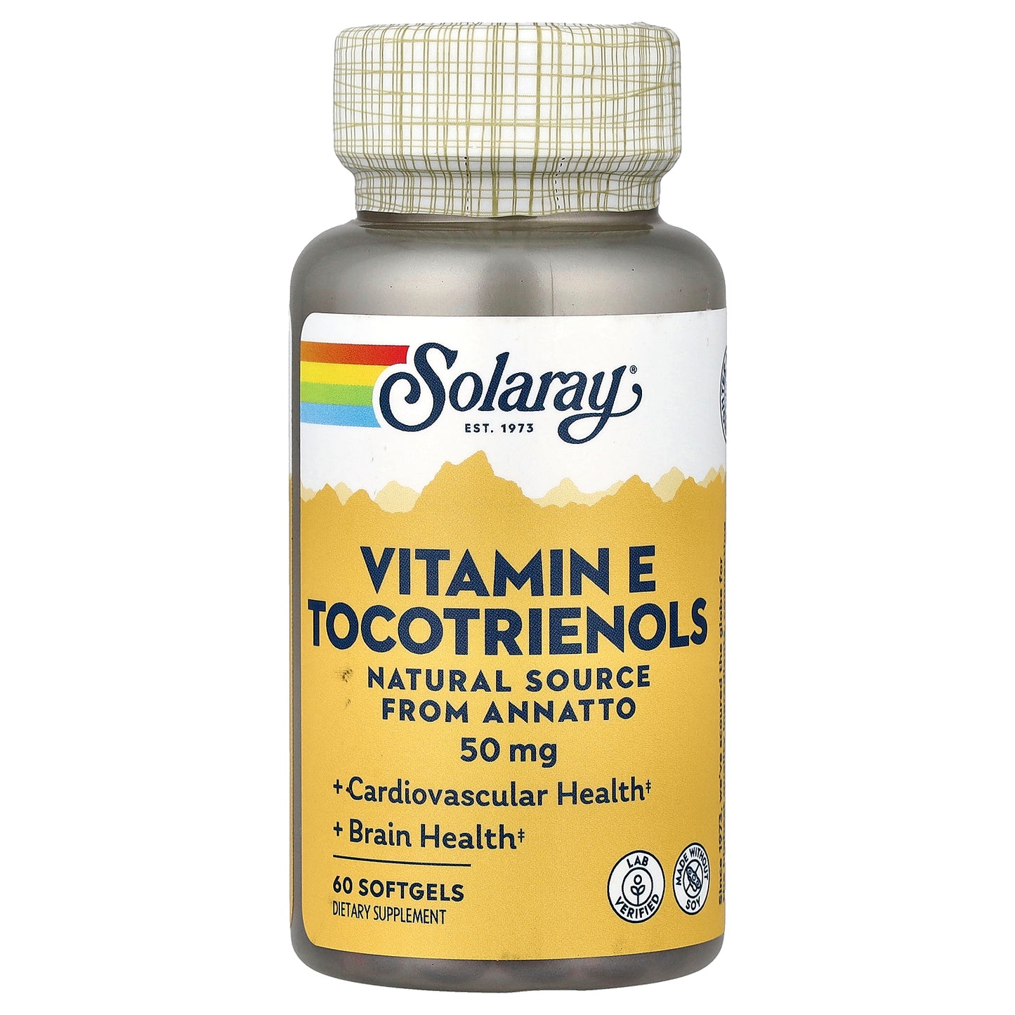 Solaray, Vitamine E Tocotrienols, 50 mg, 60 Softgels