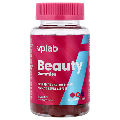 Vplab, Beauty Gummies, Mixed Berries, 60 Gummies
