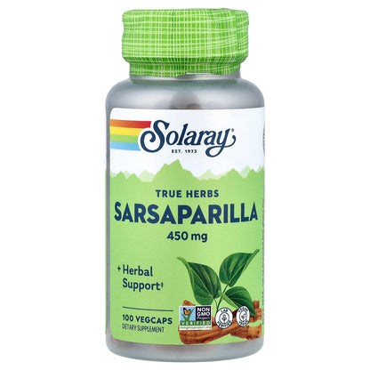 Solaray, True Herbs, Sarsaparilla, 450 mg, 100 Vegcaps