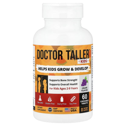 NuBest, Doctor Taller™, For Kids Ages 2-9 Years, Grape, 60 Chewable Tablets