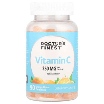 Doctor's Finest, Vitamin C Gummies, Orange, 90 Gummies (125 mg per Gummy)