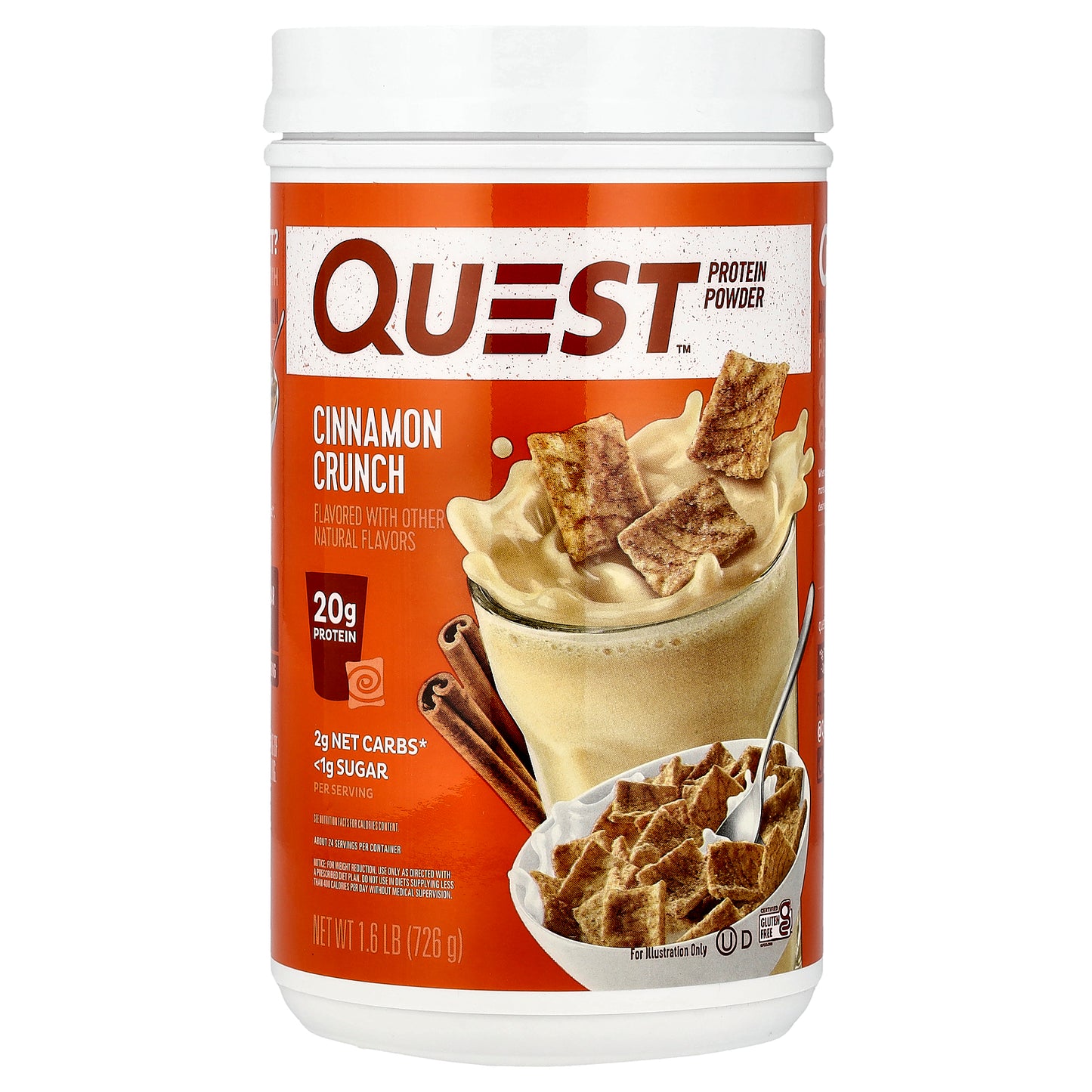 Quest Nutrition, Protein Powder, Cinnamon Crunch, 1.6 lb (726 g)