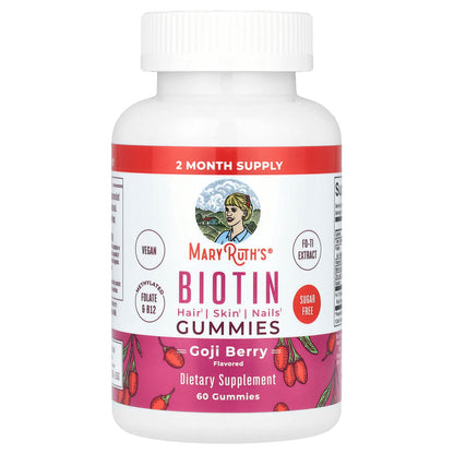 MaryRuth's, Biotin Gummies, Goji Berry, 60 Gummies