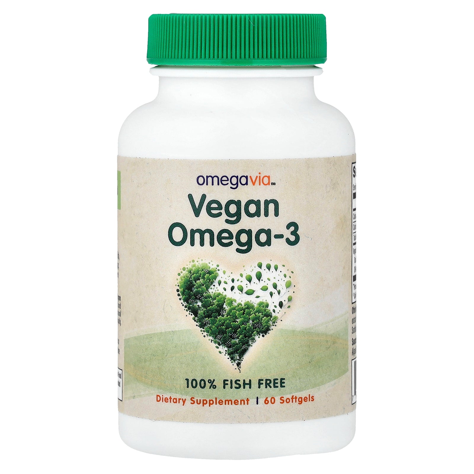 OmegaVia, Vegan Omega-3, 60 Softgels