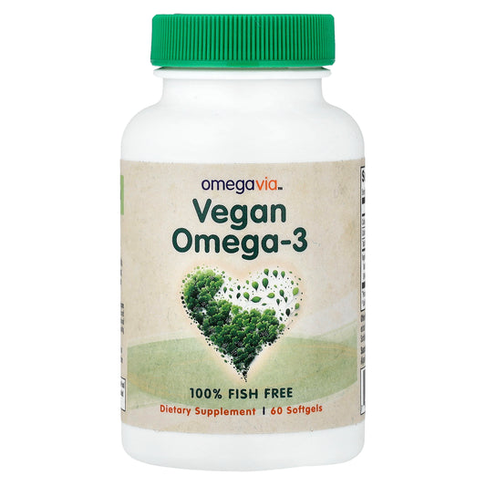 OmegaVia, Vegan Omega-3, 60 Softgels