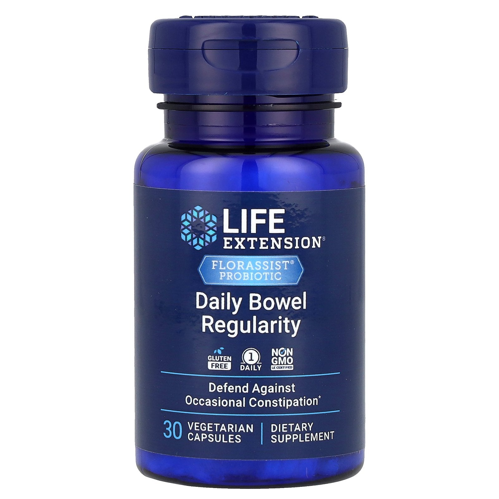 Life Extension, Florassist® Probiotic, Daily Bowel Regularity, 57.5 mg, 30 Vegetarian Capsules