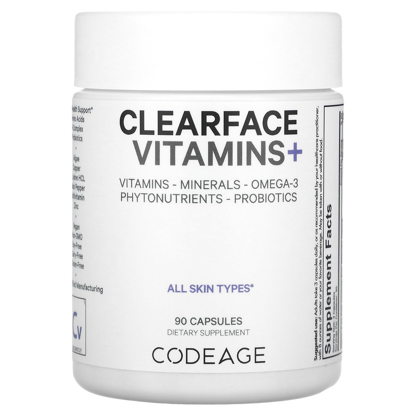 Codeage, Clearface Vitamins+, 90 Capsules