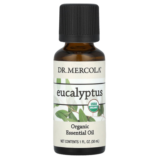 Dr. Mercola, Organic Essential Oil, Eucalyptus, 1 fl oz (30 ml)