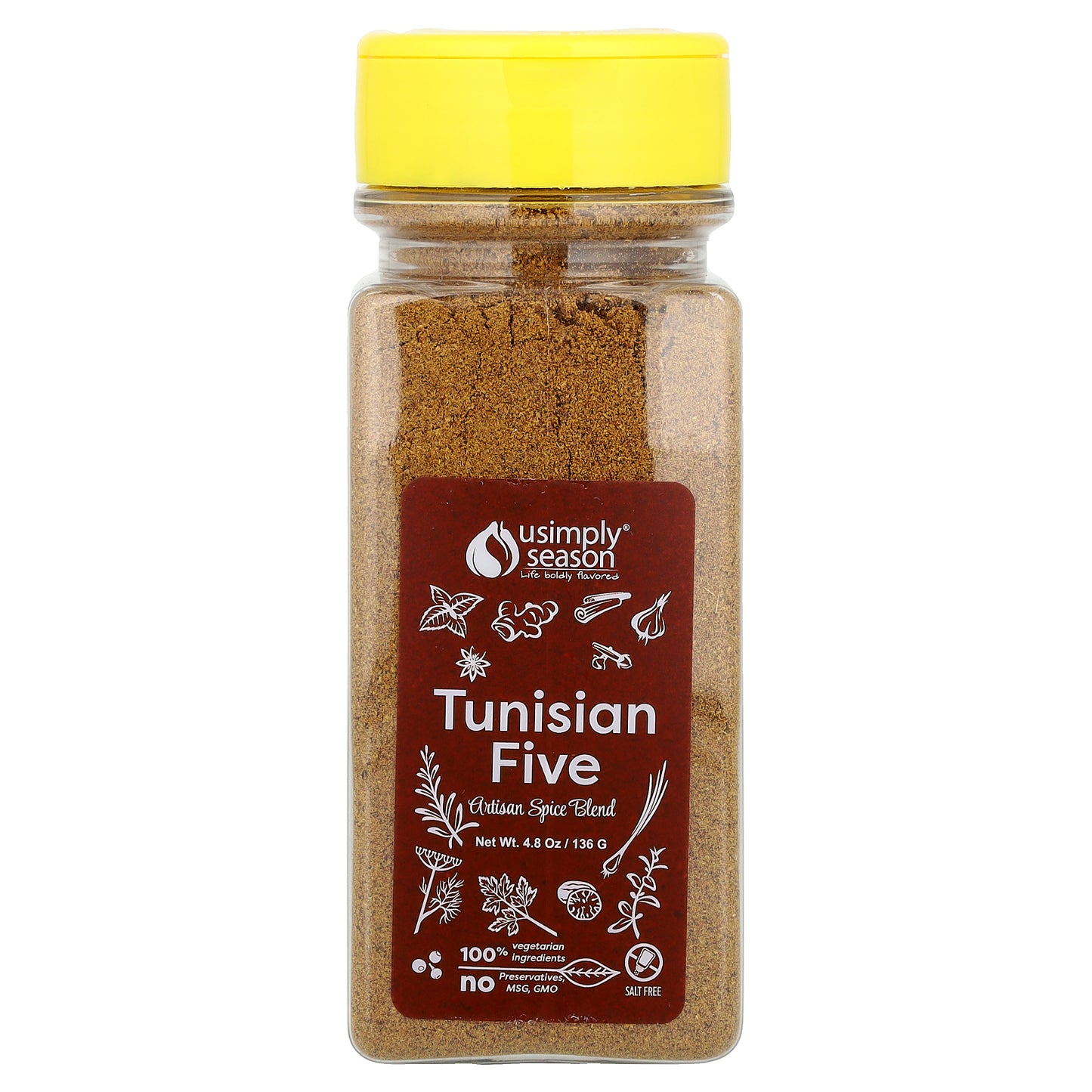 USimplySeason, Artisan Spice Blend, Tunisian Five, 4.8 oz (136 g)
