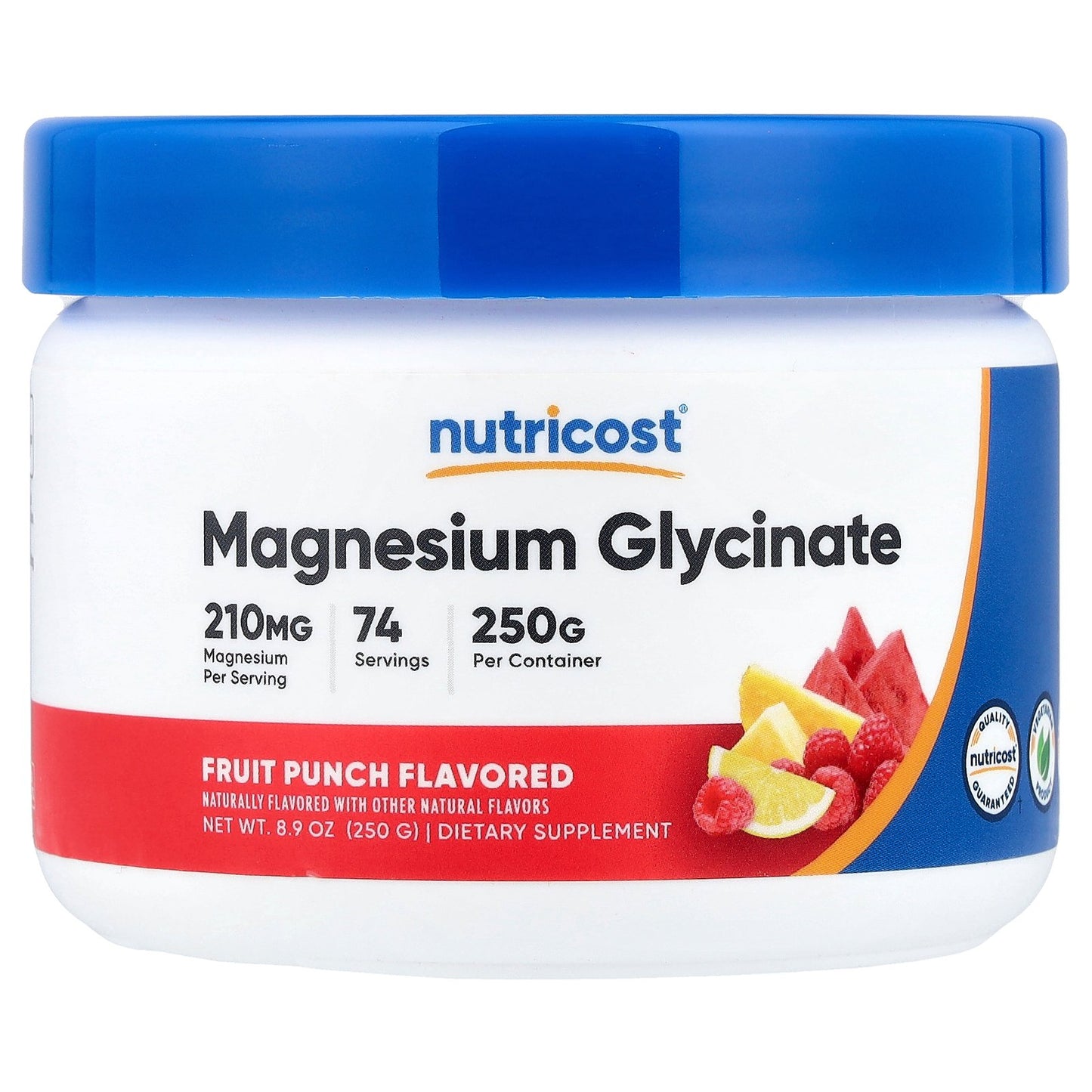 Nutricost, Magnesium Glycinate, Fruit Punch, 8.9 oz (250 g)