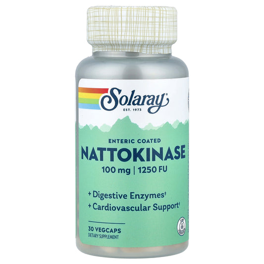 Solaray, Nattokinase, 100 mg (1,250 FU), 30 VegCaps