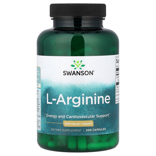 Swanson, L-Arginine, 500 mg, 200 Capsules